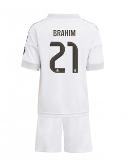 Billige Real Madrid Brahim Diaz #21 Hjemmedraktsett Barn 2025-26 Kortermet (+ Korte bukser)